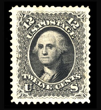 Cost of US Stamps Scott Catalog # 107 - 1875 12c Washington Without Grill. Cherrystone Auctions, Jun 2012, Sale 201206, Lot 55