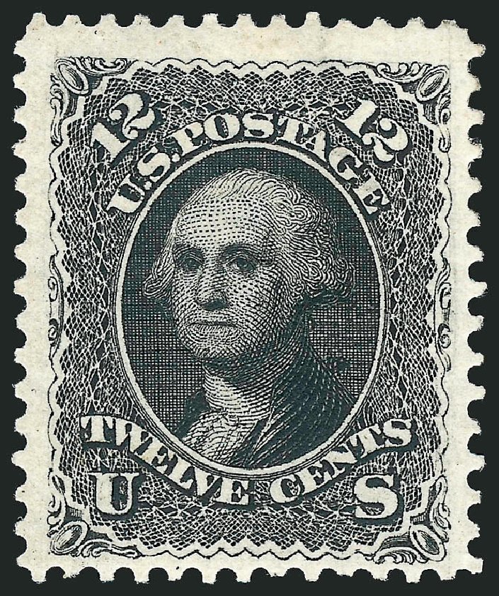 US Stamps Values Scott Cat. #107: 12c 1875 Washington Without Grill. Robert Siegel Auction Galleries, Mar 2012, Sale 1019, Lot 425