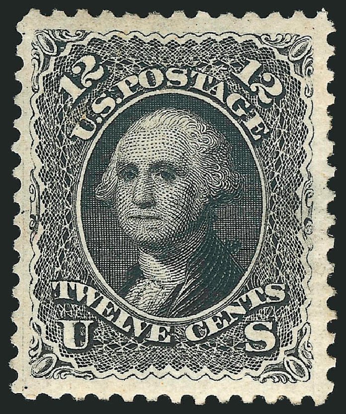 Values of US Stamp Scott Catalogue 107 - 1875 12c Washington Without Grill. Robert Siegel Auction Galleries, Apr 2015, Sale 1096, Lot 205