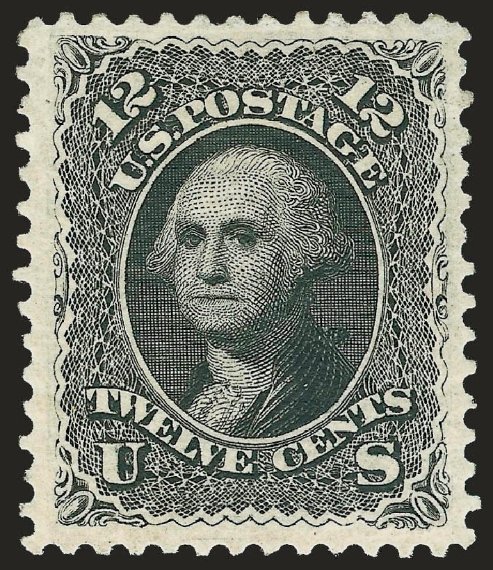 Values of US Stamp Scott Catalogue #107 - 12c 1875 Washington Without Grill. Robert Siegel Auction Galleries, Jun 2010, Sale 989, Lot 115