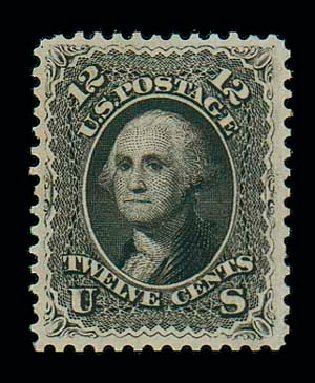 US Stamps Values Scott 107 - 1875 12c Washington Without Grill. Matthew Bennett International, Jun 2007, Sale 319, Lot 1142