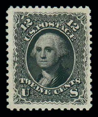 US Stamp Prices Scott Catalogue # 107 - 1875 12c Washington Without Grill. Matthew Bennett International, Dec 2007, Sale 324, Lot 1086