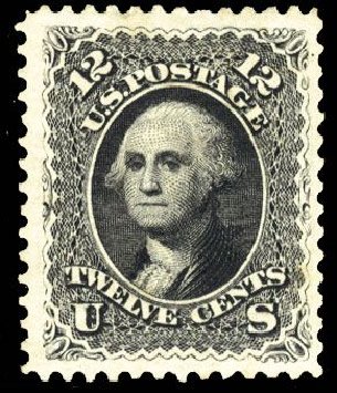 Value of US Stamps Scott Catalog # 107: 1875 12c Washington Without Grill. Cherrystone Auctions, Mar 2008, Sale 200803, Lot 126