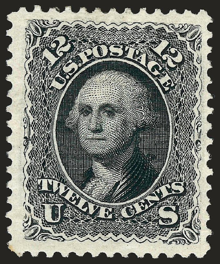 Cost of US Stamps Scott Cat. # 107 - 1875 12c Washington Without Grill. Robert Siegel Auction Galleries, Oct 2008, Sale 963, Lot 616