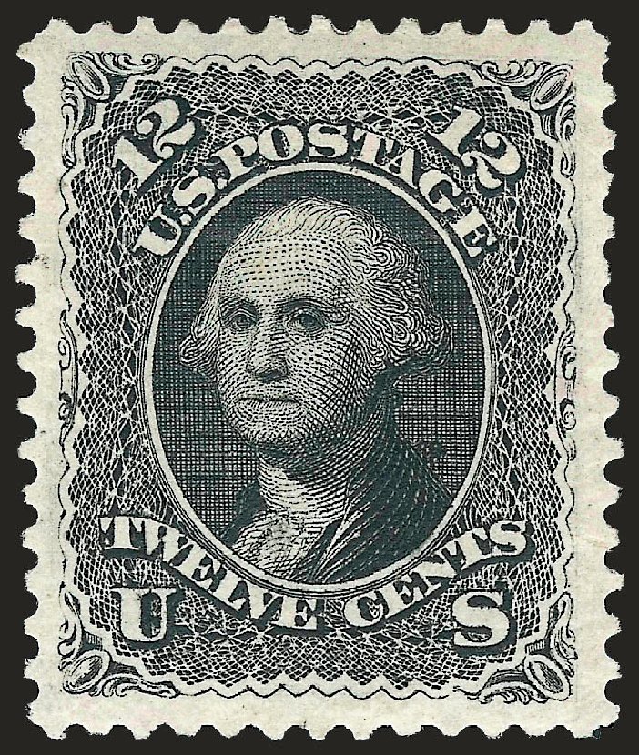 Prices of US Stamp Scott Catalogue #107 - 1875 12c Washington Without Grill. Robert Siegel Auction Galleries, Jan 2009, Sale 968, Lot 136