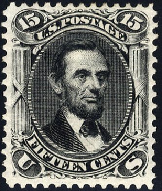 Cost of US Stamp Scott Catalog #108: 1875 15c Lincoln Without Grill. Cherrystone Auctions, Jan 2009, Sale 200901, Lot 121