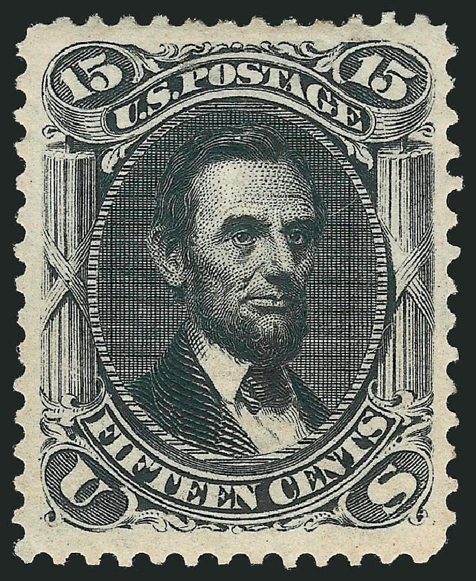 Price of US Stamp Scott Catalog #108: 15c 1875 Lincoln Without Grill. Robert Siegel Auction Galleries, May 2013, Sale 1044, Lot 94