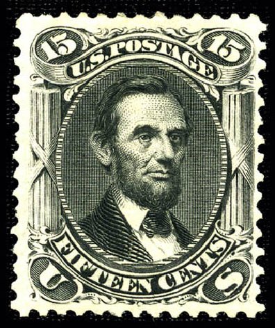 Prices of US Stamps Scott Cat. 108: 15c 1875 Lincoln Without Grill. Matthew Bennett International, Feb 2012, Sale 340, Lot 205