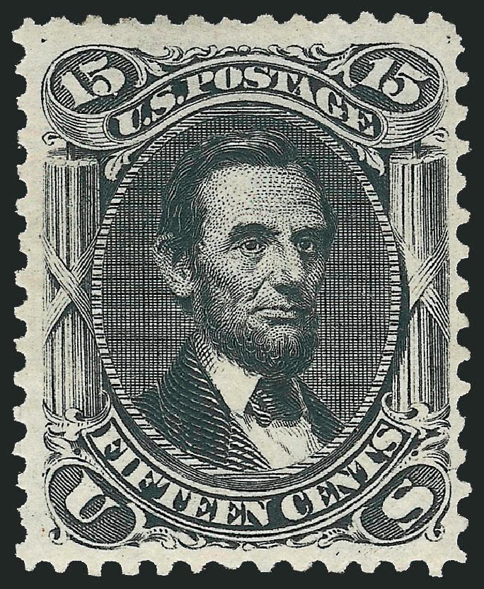 Costs of US Stamps Scott Catalogue #108: 1875 15c Lincoln Without Grill. Robert Siegel Auction Galleries, Sep 2009, Sale 976, Lot 1432