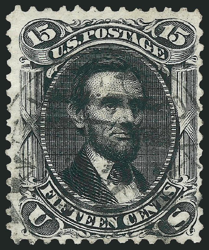 Prices of US Stamp Scott Catalogue 108: 1875 15c Lincoln Without Grill. Robert Siegel Auction Galleries, Mar 2011, Sale 1007, Lot 2256