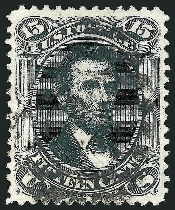 Costs of US Stamp Scott Cat. # 108 - 1875 15c Lincoln Without Grill. Robert Siegel Auction Galleries, Nov 2014, Sale 1084, Lot 3306