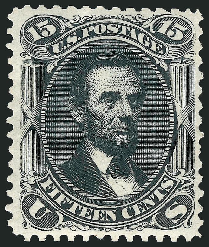 Cost of US Stamps Scott 108 - 15c 1875 Lincoln Without Grill. Robert Siegel Auction Galleries, Apr 2015, Sale 1096, Lot 206