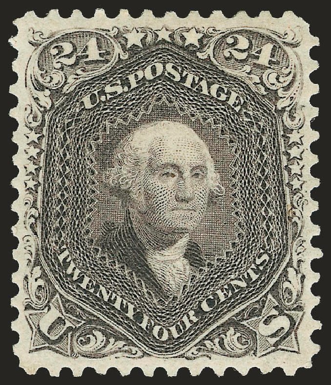 US Stamp Price Scott 109: 24c 1875 Washington Without Grill. Robert Siegel Auction Galleries, Jun 2010, Sale 989, Lot 117