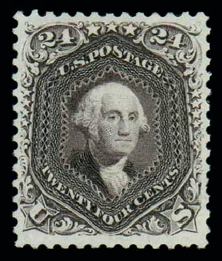 Cost of US Stamps Scott Catalog # 109 - 1875 24c Washington Without Grill. Matthew Bennett International, Oct 2007, Sale 320, Lot 428