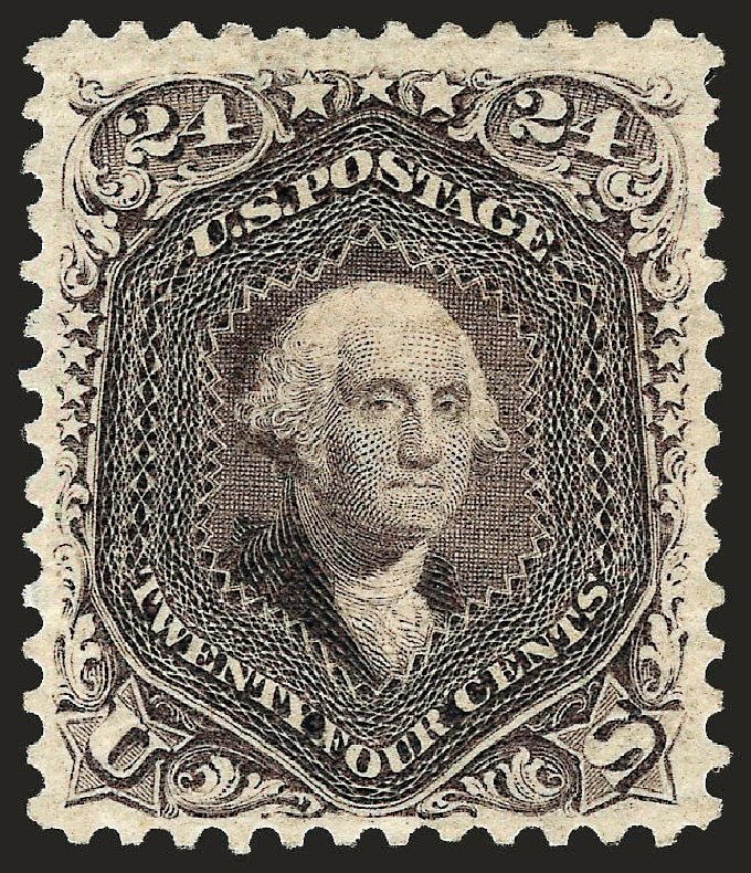 Cost of US Stamps Scott # 109 - 1875 24c Washington Without Grill. Robert Siegel Auction Galleries, Oct 2008, Sale 963, Lot 618