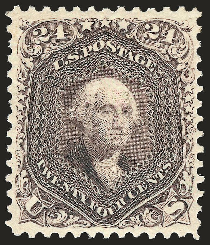 Prices of US Stamps Scott Catalog #109: 1875 24c Washington Without Grill. Robert Siegel Auction Galleries, Jan 2009, Sale 968, Lot 138