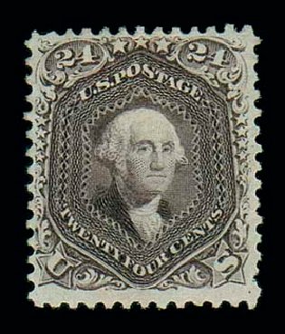 US Stamp Prices Scott Catalogue #109 - 1875 24c Washington Without Grill. Matthew Bennett International, Dec 2007, Sale 325, Lot 1569