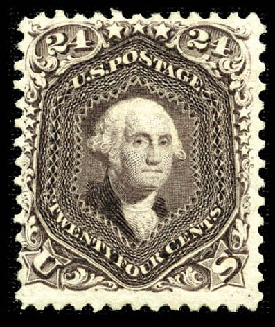 US Stamps Price Scott #109: 24c 1875 Washington Without Grill. Matthew Bennett International, Feb 2012, Sale 340, Lot 209