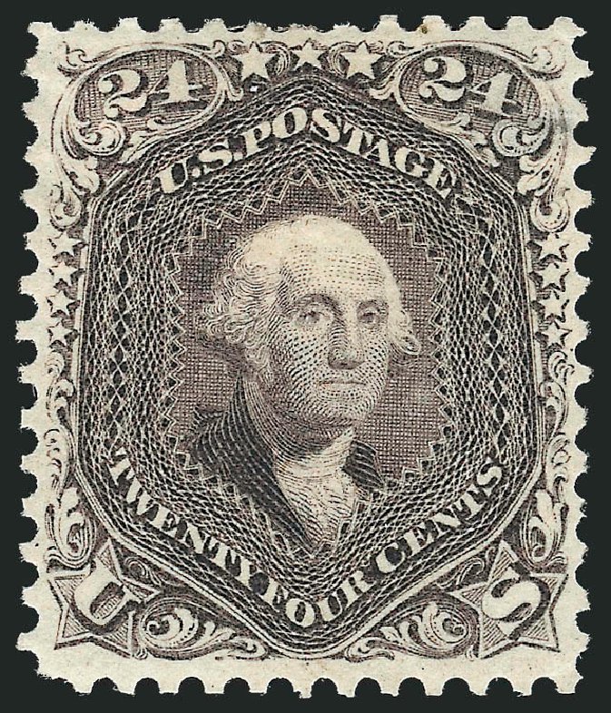Prices of US Stamps Scott Catalogue #109: 24c 1875 Washington Without Grill. Robert Siegel Auction Galleries, Oct 2011, Sale 1014, Lot 1279