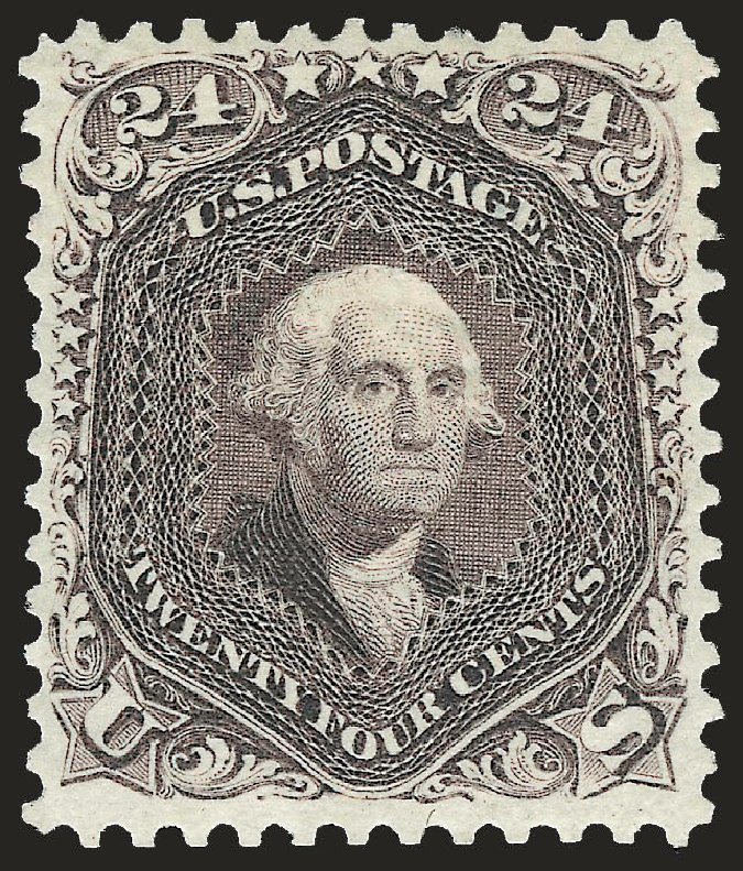 Value of US Stamps Scott #109 - 24c 1875 Washington Without Grill. Robert Siegel Auction Galleries, Apr 2009, Sale 972, Lot 3109