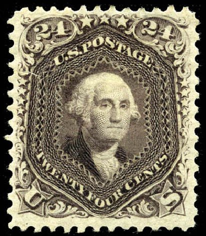 Price of US Stamp Scott # 109: 1875 24c Washington Without Grill. Matthew Bennett International, Mar 2012, Sale 344, Lot 4310