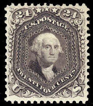 Prices of US Stamps Scott 109 - 1875 24c Washington Without Grill. Cherrystone Auctions, Apr 2010, Sale 201004, Lot 141