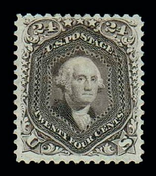 Values of US Stamp Scott 109: 24c 1875 Washington Without Grill. Matthew Bennett International, Jun 2007, Sale 319, Lot 1145