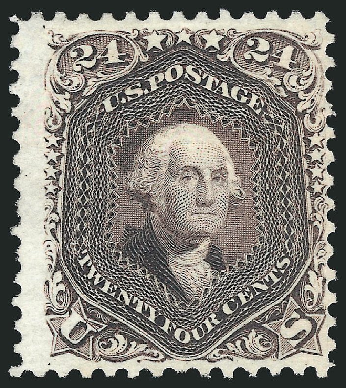 US Stamp Value Scott 109 - 1875 24c Washington Without Grill. Robert Siegel Auction Galleries, Mar 2012, Sale 1021, Lot 285