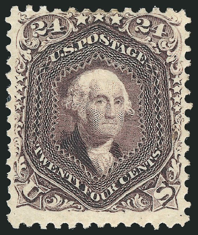 US Stamps Price Scott Cat. #109: 1875 24c Washington Without Grill. Robert Siegel Auction Galleries, Oct 2010, Sale 997, Lot 5432