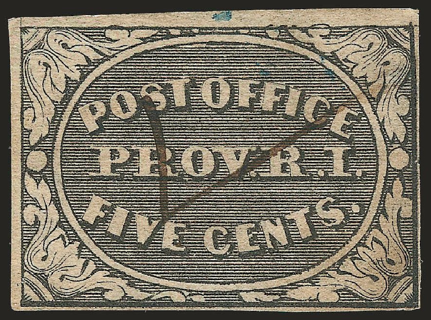 Value of US Stamps Scott Catalogue #10X1 - 5c 1846 Providence Postmasters Provisional. Robert Siegel Auction Galleries, Apr 2010, Sale 984, Lot 7