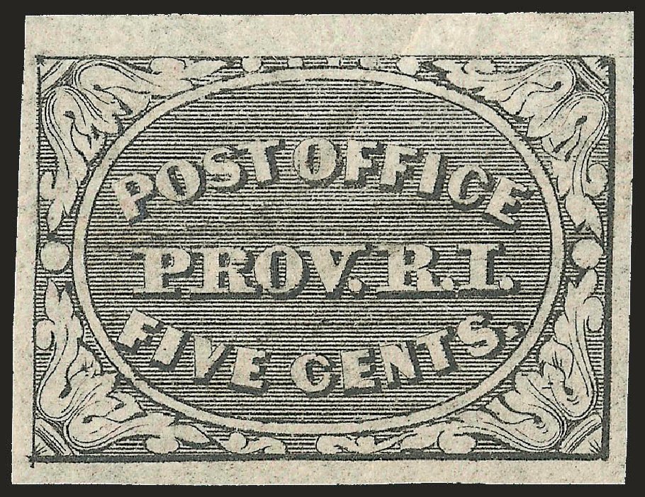 Cost of US Stamps Scott Cat. #10X1 - 5c 1846 Providence Postmasters Provisional. Robert Siegel Auction Galleries, Apr 2009, Sale 972, Lot 3008