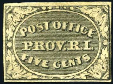 Costs of US Stamps Scott 10X1: 5c 1846 Providence Postmasters Provisional. Harmer-Schau Auction Galleries, Oct 2008, Sale 79, Lot 9