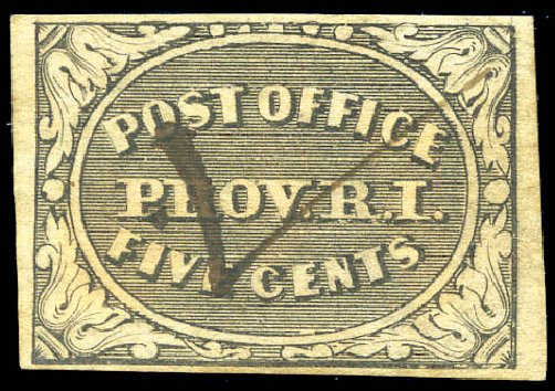 Cost of US Stamp Scott Catalogue 10X1: 1846 5c Providence Postmasters Provisional. Matthew Bennett International, Sep 2010, Sale 333, Lot 3230