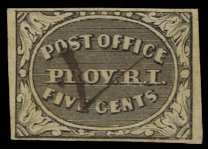 Values of US Stamps Scott Catalogue # 10X1: 1846 5c Providence Postmasters Provisional. Daniel Kelleher Auctions, Aug 2012, Sale 631, Lot 641