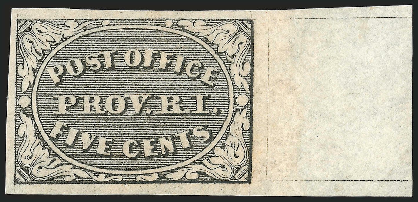US Stamps Prices Scott Catalog 10X1 - 5c 1846 Providence Postmasters Provisional. Robert Siegel Auction Galleries, Dec 2009, Sale 982, Lot 5004