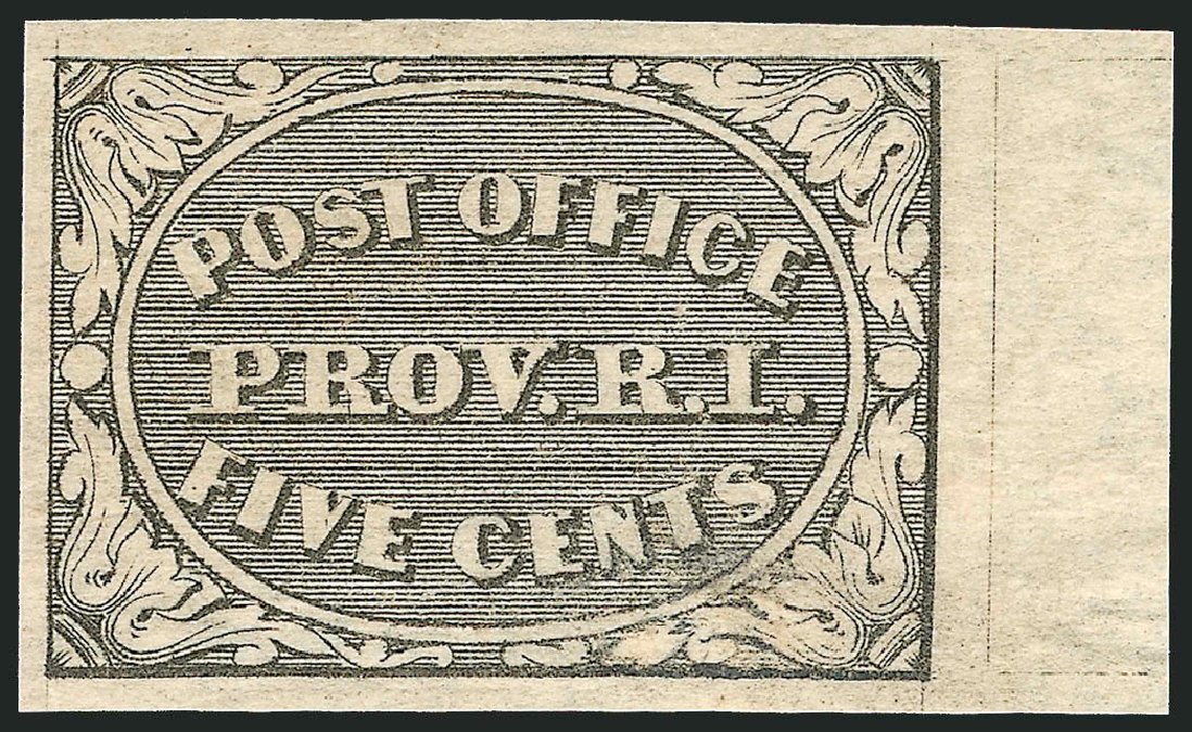 Cost of US Stamp Scott Cat. #10X1 - 1846 5c Providence Postmasters Provisional. Robert Siegel Auction Galleries, Jun 2012, Sale 1026, Lot 1103