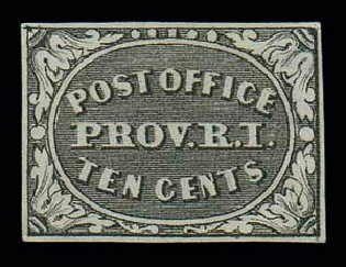 US Stamp Value Scott Cat. # 10X2: 5c 1846 Providence Postmasters Provisional. Matthew Bennett International, Dec 2007, Sale 325, Lot 1371