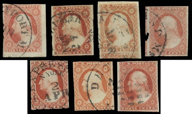 Price of US Stamp Scott Cat. 11: 3c 1851 Washington. Daniel Kelleher Auctions, Oct 2011, Sale 626, Lot 27
