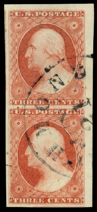 Costs of US Stamps Scott 11: 1851 3c Washington. Daniel Kelleher Auctions, Sep 2013, Sale 639, Lot 3117