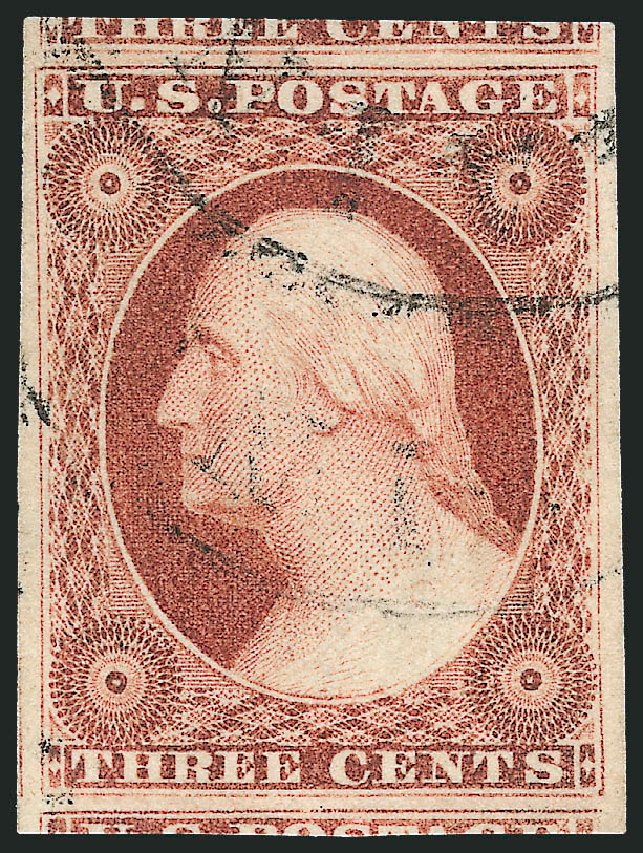 US Stamp Value Scott Cat. # 11 - 1851 3c Washington. Robert Siegel Auction Galleries, Dec 2011, Sale 1017, Lot 257
