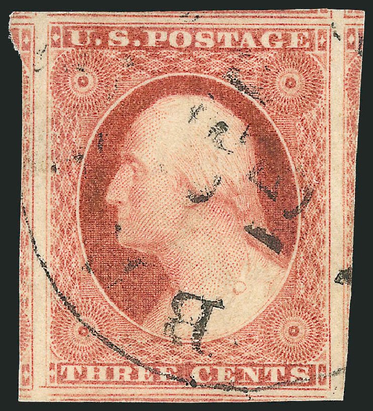 Cost of US Stamp Scott Catalogue #11 - 3c 1851 Washington. Robert Siegel Auction Galleries, Dec 2012, Sale 1037, Lot 1427