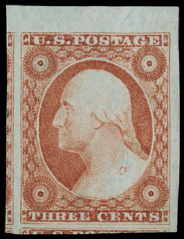 Value of US Stamp Scott # 11: 1851 3c Washington. Matthew Bennett International, Jun 2008, Sale 328, Lot 478