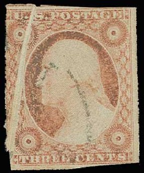 US Stamp Value Scott # 11: 1851 3c Washington. H.R. Harmer, Jun 2013, Sale 3003, Lot 1038