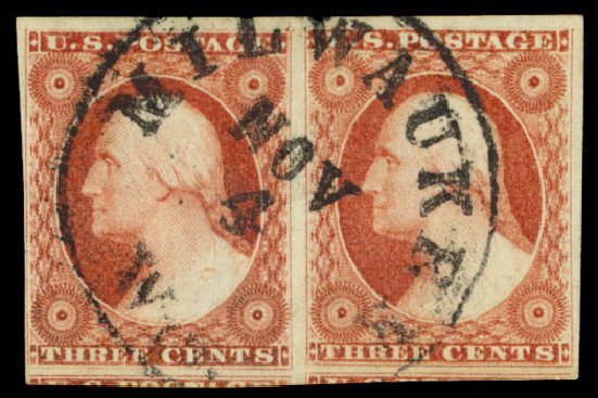 Price of US Stamp Scott Catalog # 11: 1851 3c Washington. Daniel Kelleher Auctions, Dec 2013, Sale 640, Lot 38