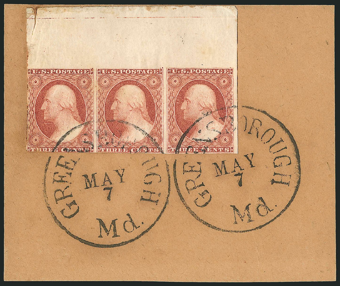 Values of US Stamp Scott Catalogue #11: 3c 1851 Washington. Robert Siegel Auction Galleries, Dec 2011, Sale 1017, Lot 448