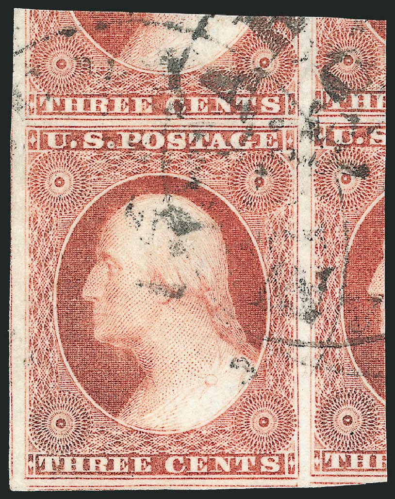 US Stamp Price Scott Catalog 11: 1851 3c Washington. Robert Siegel Auction Galleries, Dec 2011, Sale 1017, Lot 458