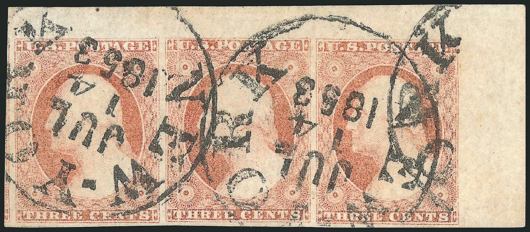 Value of US Stamp Scott Catalog 11: 3c 1851 Washington. Robert Siegel Auction Galleries, Dec 2011, Sale 1017, Lot 359