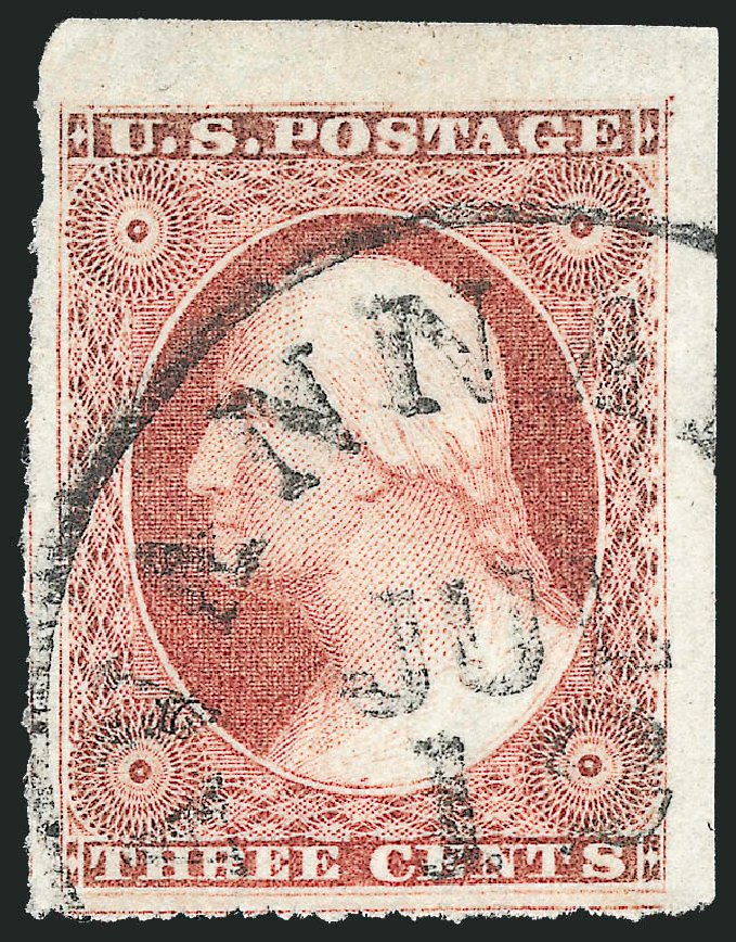 Value of US Stamp Scott Catalogue 11 - 3c 1851 Washington. Robert Siegel Auction Galleries, Dec 2011, Sale 1017, Lot 330