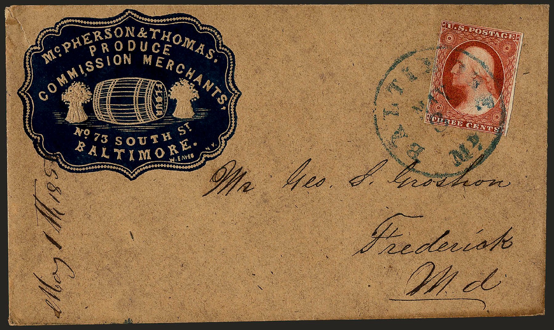 Costs of US Stamps Scott Catalogue 11 - 1851 3c Washington. Robert Siegel Auction Galleries, Dec 2008, Sale 964, Lot 140