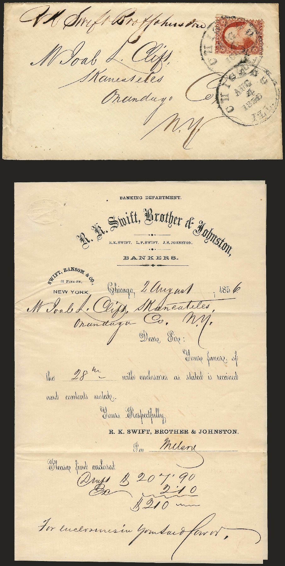 US Stamps Prices Scott #11: 1851 3c Washington. Robert Siegel Auction Galleries, Dec 2008, Sale 964, Lot 180